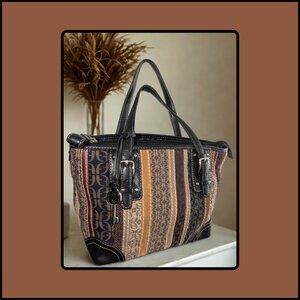 Fossil Patchwork Satchel